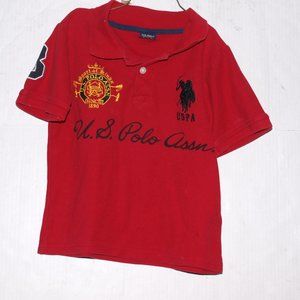 Boys Red U.S. Polo Assn.Shirt Size 5/6 #